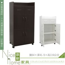 《奈斯家具Nice》266-03-HKM (塑鋼家具)2.1尺胡桃碗盤櫃/餐櫃