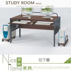 《奈斯家具Nice》014-11-HH 雙鍵盤胡桃電腦桌/書桌