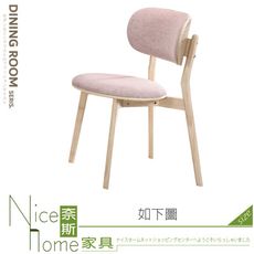 《奈斯家具Nice》513-02-HC 奧斯陸布餐椅/粉/灰色