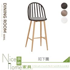 《奈斯家具Nice》657-06-HP 伊蒂絲造型吧椅/中/白/棕色(黑色停售)