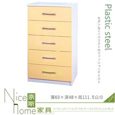 《奈斯家具Nice》042-01-HX (塑鋼材質)2尺五斗櫃-鵝黃/白色