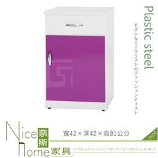 《奈斯家具Nice》142-03-HX (塑鋼材質)1.4尺碗盤櫃/電器櫃-紫/白色