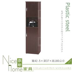 《奈斯家具Nice》115-03-HX (塑鋼材質)1.4尺二門中空高鞋櫃-胡桃色