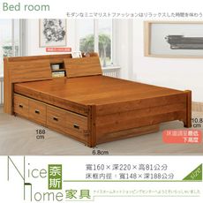 《奈斯家具Nice》256-1-HA 雅歌樟木色5尺床/不含抽屜盒