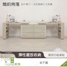 《奈斯家具Nice》660-01-HDC 萊米克8尺雙人書桌組