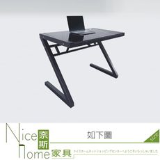 《奈斯家具Nice》098-02-HH 艾拉3.3尺黑玻璃電腦桌