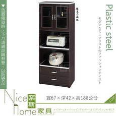 《奈斯家具Nice》163-09-HX (塑鋼材質)2.2尺電器櫃-胡桃色