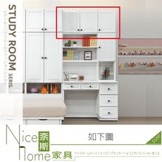 《奈斯家具Nice》008-08-HT 愛黛兒烤白3.7尺書桌被櫃