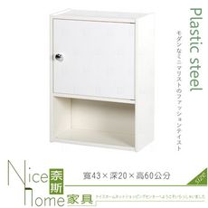 《奈斯家具Nice》226-01-HX (塑鋼材質)1.4尺浴室吊櫃-白色