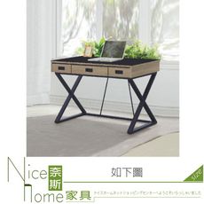 《奈斯家具Nice》087-02-HH 華得4尺灰橡木心板電腦桌/黑玻璃