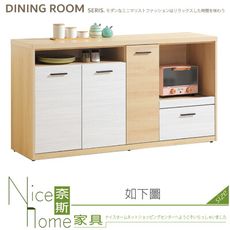 《奈斯家具Nice》380-05-HK 米可雙色5尺餐櫃