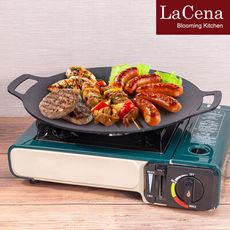 【LaCena】韓國重力鑄造IH萬用烤盤40CM(電磁爐可用-煎/煮/烤皆可-露營必備)