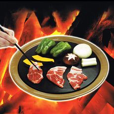 韓國製備長炭遠紅外線黃金燒烤盤