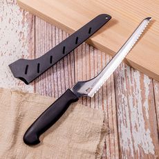 【下村工業】日本製 ProGrade不銹鋼鋸齒麵包刀（附刀套）