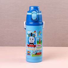 日本進口湯瑪士小火車不鏽鋼彈跳直飲保冷水壺 500ml （不可放入熱飲）