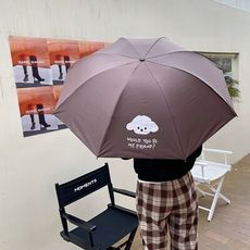 小魚嚴選 日系超萌小熊黑膠晴雨傘