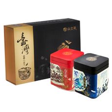 【山之翠】特色品味 台灣茶禮盒 舒眠佳葉龍茶&蜜香極品紅烏龍 附贈同款手提袋