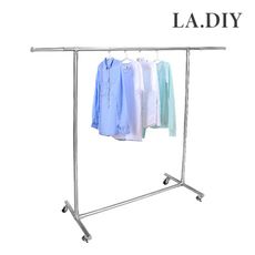 《LA.DIY》全不銹鋼單桿伸縮曬衣架