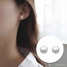 珍珠耳環 韓國流行 耳環 耳釘 耳針 素面簡約 低調奢華 惡南宅急店【0173D】