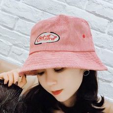 韓版條紋字母漁夫帽 G1012