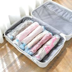 旅行行李箱收納 手卷袋真空收縮衣物收納壓縮袋 透明 J2440