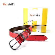 【Petshion】熱情汪汪紅 時尚寵物項圈 狗項圈 PU環保皮革項圈 小狗項圈 C5-L