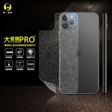 【大螢膜PRO】APPLE iPhone11 Pro Max 全膠背蓋保護貼 犀牛皮(水舞-碳纖維)