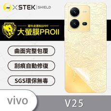 【大螢膜PRO】vivo V25 全膠背蓋保護貼 保護膜 MIT 背貼-水舞碳纖維