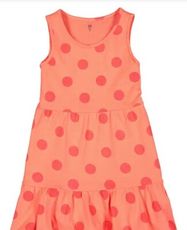 【TiDi】法國 La Redoute 女童粉橘點點棉質洋裝(4歲和6歲)