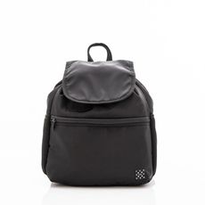 【TiDi】時尚素黑風衣布輕量背包(L款）  防潑水 媽媽包 後背包 親子背包