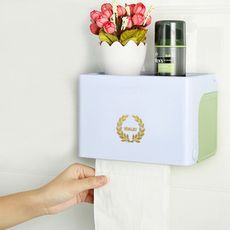 三合一無痕浴室防水紙巾置物盒(抽取/捲筒兩用)
