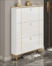 鞋架 超薄翻鬥鞋櫃 70x17x116cm 輕奢巖板鞋櫃 家用入戶門口簡約窄省空間17cm鞋架玄關