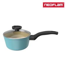 NEOFLAM Island Star系列抗菌18公分單柄湯鍋含玻璃蓋(IH爐適用/不挑爐具可直火)