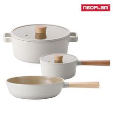 NEOFLAM FIKA系列 鑄造不沾3鍋組(IH、電磁爐適用)