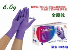 特厚紫色NBR拋棄式檢驗手套