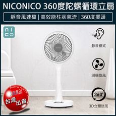 【免運】NICONICO 360度陀螺循環立扇 循環扇 立扇 風扇 電風扇 電扇 NI-GS902
