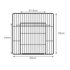 直密鐵網拉門片【黑】【35x35cm】／需另外搭配卡扣 寵物圍欄 狗籠 貓籠 組合鐵網 鐵柵欄 櫃子