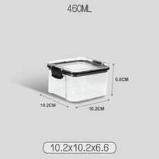 雙扣透明密封罐【460ML】 食品級 密封罐 調味罐 收納罐 保鮮罐 保鮮盒 密封盒 食品存放盒