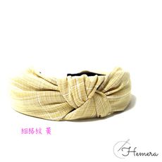 Hemera | 網紅甜美髮箍 細格紋 質感爆好 (黃色)