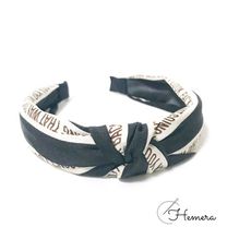 Hemera | 美式條紋髮箍 英文字母 質感爆好 (黑色)