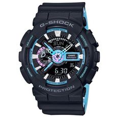 G-SHOCK 黑藍雙顯運動手錶(GA-110PC-1A)
