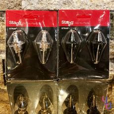 Stagg SSL1 黑色/銀色 STRAP LOCKS 安全背帶扣 背帶扣
