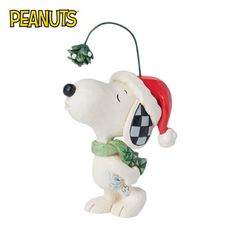 Enesco 迷你史努比 聖誕帽 塑像 公仔 精品雕塑 Snoopy 正版授權【399062】