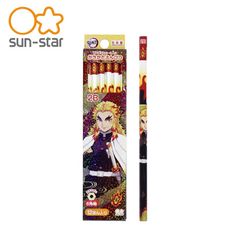 鬼滅之刃 煉獄杏壽郎 2B鉛筆 12入組 日本製 鉛筆 六角鉛筆 sun-star【656694】