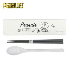 史努比 兩件式 餐具組 日本製 環保餐具 湯匙 筷子 PEANUTS 日本正版【036061】