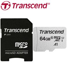 Transcend 創見 64GB microSDXC TF U1 C10 300S 記憶卡 附轉卡