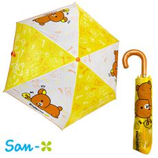 拉拉熊 輕量型 晴雨傘 附傘套 摺疊傘 雨傘 折傘 懶懶熊 Rilakkuma【042205】