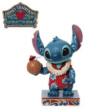 Enesco 史迪奇 熱帶風 塑像 公仔 精品雕塑 星際寶貝 Stitch 迪士尼【340170】