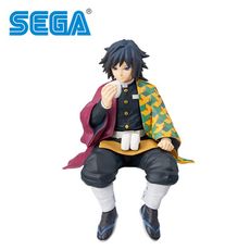 鬼滅之刃 富岡義勇 坐坐吃飯糰 公仔 模型 15cm 坐姿公仔 SEGA 日本正版【949920】