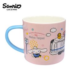 台北捷運 x 三麗鷗 陶瓷 馬克杯 300ml 咖啡杯 50周年紀念 大耳狗 美樂蒂【009204】